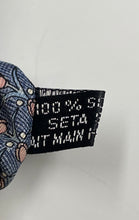 Load image into Gallery viewer, Christian Dior Mens Blue Printed Silk Keeper Loop Adjustable Pointed Tie

