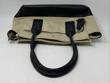 Load image into Gallery viewer, Kate Spade New York Womens Linda Beige Black Leather Double Handle Tote Purse
