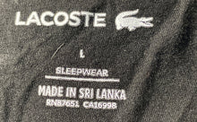 Load image into Gallery viewer, Lacoste Mens Black Long Sleeve Crew Neck Regular Fit Sleepwear T-Shirt Size L
