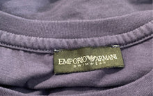 Load image into Gallery viewer, Emporio Armani Swimwear Mens Purple Short Sleeve Side Logo Tape T-Shirt Size M
