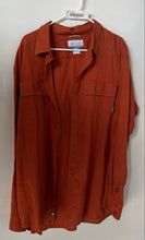 Load image into Gallery viewer, Columbia Mens Dark Orange Cotton Long Sleeve Collared Button-Up Shirt Size XL
