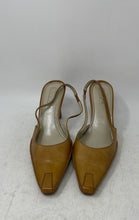 Load image into Gallery viewer, Unisa Womens Brown Square Toe Block Slingback Heels Size 8.5B
