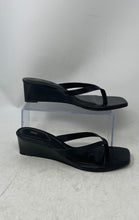 Load image into Gallery viewer, Zara Womens Black Square Toe Wedge Heel Slip-On Slide Sandals Size EU 40
