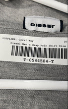 Load image into Gallery viewer, Diesel Mens Gray Cotton Short Sleeve Spread Collar Polo Shirt Size Medium
