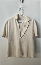 Load image into Gallery viewer, Zara Mens Beige Short Sleeve Collared Button-Up Shirt Size Medium

