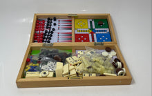 Load image into Gallery viewer, Backgammon Ludo Chess &amp; Checkers And Dominoes Multi-Game Wooden Compendium Set
