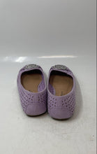 Load image into Gallery viewer, Christian Siriano For Payless Womens Purple Laser-Cut Slip-On Ballet Flats Sz 5
