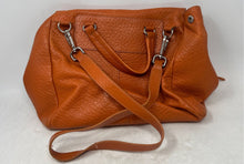 Load image into Gallery viewer, Prune Womens Orange Leather Tassel Bottom Studs Inner Pocket Shoulder Bag
