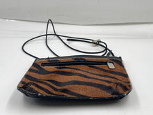 Load image into Gallery viewer, Authentic Furla Womens Brown Black Tiger Print Zip Top Crossbody Bag Damaged
