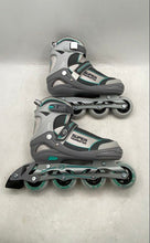 Load image into Gallery viewer, Super Youngster Unisex Gray Green Adjustable Inline Skates Size L
