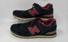 Load image into Gallery viewer, New Balance Mens 574 ML574OTD Black Beige Dark Red Sneaker Shoes Size 10.5 D
