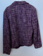 Load image into Gallery viewer, Sag Harbor Womens Purple Long Sleeve Spread Collar Button Front Jacket Size 18
