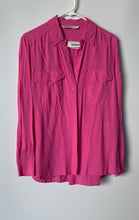 Load image into Gallery viewer, Zara Womens Pink Long Sleeve Collared Front Pocket Button-Up Shirt Size XS
