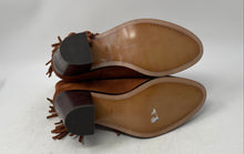 Load image into Gallery viewer, Kenneth Cole Womens Alana Brown Leather Round Toe Fringe Ankle Boots Size 8 1/2M
