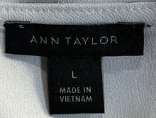 Load image into Gallery viewer, Ann Taylor Womens White Short Sleeve Drawstring Hem Pullover Blouse Top Size L
