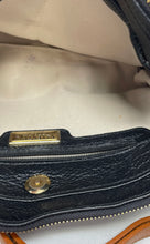 Load image into Gallery viewer, Valentina Womens Black Brown Detachable Strap Pebble Crossbody Bag
