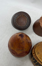 Load image into Gallery viewer, Lot Of 2 Pcs Brown Black Silver Mate Gourd Torpedo Leather And Alpaca Mate
