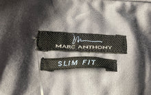 Load image into Gallery viewer, Marc Anthony Mens Gray Slim Fit Long Sleeve Collared Dress Shirt Size 16.5 34/35
