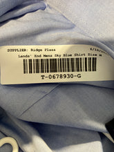 Load image into Gallery viewer, Lands' End Mens Sky Blue Collared Long Sleeve Dress Shirt Size Medium
