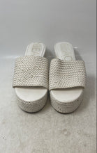 Load image into Gallery viewer, Beach By Matisse Womens Pismo White Woven Slip-On Platform Slide Sandals Size 8
