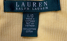 Load image into Gallery viewer, Lauren Ralph Lauren Womens Yellow 3/4 Sleeve Deep V-Neck Ruffle Blouse Top Sz L
