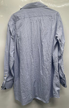Load image into Gallery viewer, Tommy Hilfiger Mens Blue Striped Cotton Long Sleeve Collared Dress Shirt Size L

