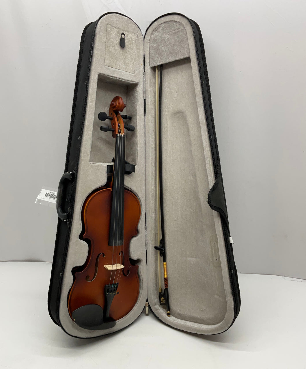 Mendini By Cecilio Brown 4-String Chinrest Acoustic Violin With Bow In Hard Case