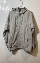 Load image into Gallery viewer, Columbia Unisex Adult Gray Long Sleeve Hooded Sportswear Rain Jacket Size L
