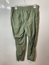 Load image into Gallery viewer, Loft Womens Green Slash Pocket Drawstring Straight Leg Ankle Pants Size 4
