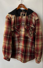 Load image into Gallery viewer, Legendary Outfitters Mens Red Beige Plaid Flannel Hooded Jacket Size XXL
