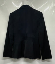Load image into Gallery viewer, Liz Claiborne Womens Black Blue Long Sleeve Two-Button Blazer Size 8P

