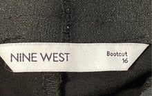 Load image into Gallery viewer, Nine West Womens Black Flat Front Bootcut Dress Pants Size 16 With Tag
