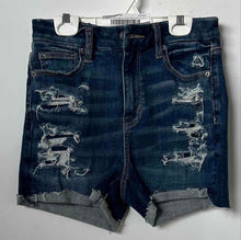 Load image into Gallery viewer, American Eagle Womens Blue Pockets Distressed Jeans Cut-Off Short Size 4
