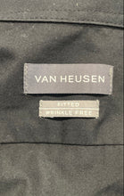 Load image into Gallery viewer, Van Heusen Mens Black Long Sleeve Fitted Wrinkle Free Dress Shirt Sz XL 17 34/35

