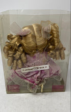Load image into Gallery viewer, Gift Gallery Animated Wind Up Musical Purple Dress Curly Hair Porcelain Doll
