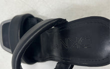 Load image into Gallery viewer, DKNY Womens Ralia Black Silver Leather Slip-On Stiletto Platform Heels Size 5.5M
