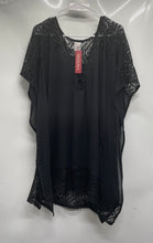 Load image into Gallery viewer, Merona Womens Black Sheer Lace V-Neck Cover Up Swimwear Size Medium With Tag
