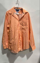 Load image into Gallery viewer, Tommy Hilfiger Mens Orange Cotton Button Front Long Sleeve Dress Shirt Size 15.5
