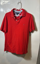 Load image into Gallery viewer, Tommy Hilfiger Mens Red Cotton Short Sleeve Collared Custom Fit Polo Shirt Sz L
