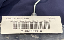 Load image into Gallery viewer, Michael Kors Womens Blue Sleeveless Pleated Hemline Pullover Tank Dress Size M
