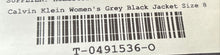 Load image into Gallery viewer, Calvin Klein Womens Gray Black Invisible Fit Solutions Blazer Jacket Size 8
