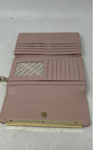 Load image into Gallery viewer, Steve Madden Womens Pink Gold Pebbled Faux Leather Trifold Wristlet Wallet
