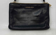Load image into Gallery viewer, Michael Kors Womens Black Pebbled Leather Zipper Adjustable Strap Crossbody Bag
