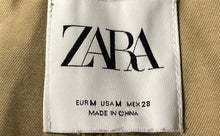Load image into Gallery viewer, Zara Womens Brown Long Sleeve Flap Pocket Belted One-Piece Jumpsuit Size Medium
