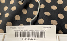 Load image into Gallery viewer, Forever 21 Womens Black Beige Polka Dot Asymmetric A-Line Skirt Size M
