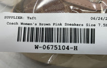 Load image into Gallery viewer, Coach Womens Citysole Court G5043 Brown Pink Signature Sneakers Shoes Size 7.5B
