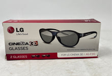 Load image into Gallery viewer, Set Of 2 Pcs LG AG-F310 Passive 3D Glasses For Use With LG Cinema 3D TVs In Box
