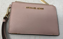 Load image into Gallery viewer, Michael Kors Womens Pink Detachable Strap Credit Card Slots Wristlet Wallet
