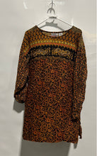 Load image into Gallery viewer, Rosey Tomato Womens Orange Black Floral Long Sleeve Tunic Blouse Top Size 18/38
