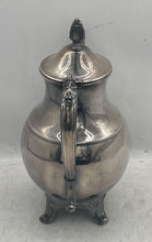 Load image into Gallery viewer, Vintage F.B. Rogers Silver-Tone Ornate Handle Footed Hinged Lid Coffee Teapot
